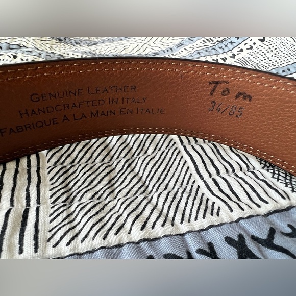 Joseph Abboud Men's Black Genuine Leather Belt Size 34 Formal Business Office - Picture 4 of 7